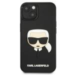 Husa Karl Lagerfeld KLHCP13MKH3DBK compatibila cu iPhone 13, 3D Rubber Karl`s Head, Negru 2 - lerato.ro