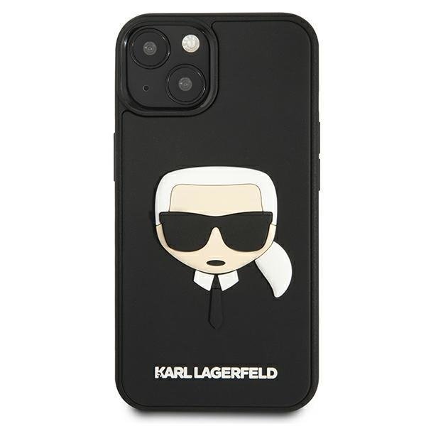 Husa Karl Lagerfeld KLHCP13MKH3DBK compatibila cu iPhone 13, 3D Rubber Karl`s Head, Negru 1 - lerato.ro