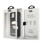 Husa Karl Lagerfeld KLHCP13MKH3DBK compatibila cu iPhone 13, 3D Rubber Karl`s Head, Negru 9 - lerato.ro