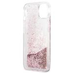 Husa Karl Lagerfeld KLHCP13MPABGNU compatibila cu iPhone 13, Glitter PEEK A BOO Liquid, Roz