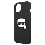 Husa Karl Lagerfeld KLHCP13MPKMK compatibila cu iPhone 13, Leather Ikonik Karl`s Head Metal, Negru 5 - lerato.ro