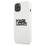 Husa Karl Lagerfeld KLHCP13MSLKLWH compatibila cu iPhone 13, Silicone Stack Logo, Alb 8 - lerato.ro