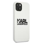 Husa Karl Lagerfeld KLHCP13MSLKLWH compatibila cu iPhone 13, Silicone Stack Logo, Alb 7 - lerato.ro