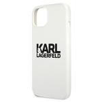 Husa Karl Lagerfeld KLHCP13MSLKLWH compatibila cu iPhone 13, Silicone Stack Logo, Alb 5 - lerato.ro