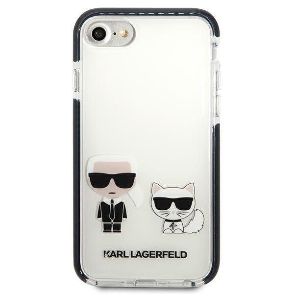 Husa Karl Lagerfeld KLHCI8TPEKCW compatibila cu iPhone 7/8/SE 2020/2022, hardcase Karl & Choupette, Alb