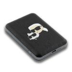Baterie externa portabila Karl Lagerfeld Karl Choupette Head Pin MagSafe, 5000 mAh, Wireless 15W, USB-C, Negru 3 - lerato.ro
