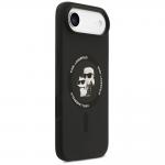 Husa Karl Lagerfeld Silicone Karl and Choupette cu MagSafe compatibila cu iPhone 17 Air, Negru 5 - lerato.ro
