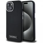 Carcasa Karl Lagerfeld FW Metal Plate cu MagSafe compatibila cu iPhone 15, Negru 2 - lerato.ro