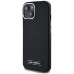 Carcasa Karl Lagerfeld FW Metal Plate cu MagSafe compatibila cu iPhone 15, Negru 3 - lerato.ro