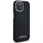 Carcasa Karl Lagerfeld FW Metal Plate cu MagSafe compatibila cu iPhone 15, Negru 5 - lerato.ro