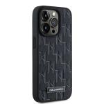 Carcasa din piele cu monograma metalica Karl Lagerfeld compatibila cu iPhone 15 Pro Max, Negru 5 - lerato.ro