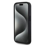 Carcasa din piele cu monograma metalica Karl Lagerfeld compatibila cu iPhone 15 Pro Max, Negru 6 - lerato.ro