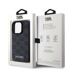 Carcasa din piele cu monograma metalica Karl Lagerfeld compatibila cu iPhone 15 Pro Max, Negru 9 - lerato.ro