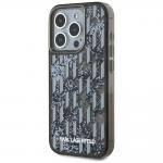 Carcasa Karl Lagerfeld Liquide Glitter Monogram Gradient compatibila cu iPhone 15 Pro Max, Negru 3 - lerato.ro