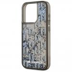 Carcasa Karl Lagerfeld Liquide Glitter Monogram Gradient compatibila cu iPhone 15 Pro Max, Negru 7 - lerato.ro