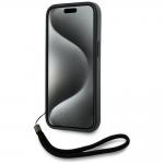 Carcasa Karl Lagerfeld Saffiano Athleisure Stripes Cord compatibila cu iPhone 15, Roz 5 - lerato.ro
