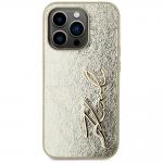 Carcasa Karl Lagerfeld Wrinkled Metal Signature compatibila cu Iphone 15 Pro Max, Gold 4 - lerato.ro