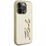Carcasa Karl Lagerfeld Wrinkled Metal Signature compatibila cu Iphone 15 Pro Max, Gold 5 - lerato.ro