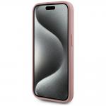 Carcasa Karl Lagerfeld Wrinkled Metal Signature compatibila cu Iphone 15 Pro, Roz 6 - lerato.ro