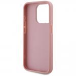 Carcasa Karl Lagerfeld Wrinkled Metal Signature compatibila cu Iphone 15 Pro, Roz 8 - lerato.ro