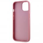 Carcasa Karl Lagerfeld Wrinkled Metal Signature compatibila cu Iphone 15, Roz 8 - lerato.ro