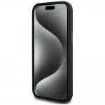 Carcasa Karl Lagerfeld Silicone Shadow, Initiala Logo Metalica, cu MagSafe, compatibila cu iPhone 15, Negru 6 - lerato.ro