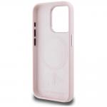 Carcasa Karl Lagerfeld Silicone Shadow, Initiala Logo Metalica, cu MagSafe, compatibila cu iPhone 15 Pro, Roz 8 - lerato.ro