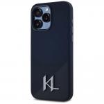 Carcasa Karl Lagerfeld Silicone Shadow, Initiala Logo Metalica, cu MagSafe, compatibila cu iPhone 15 Pro Max, Negru 3 - lerato.ro