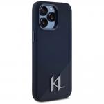 Carcasa Karl Lagerfeld Silicone Shadow, Initiala Logo Metalica, cu MagSafe, compatibila cu iPhone 15 Pro Max, Negru 5 - lerato.ro