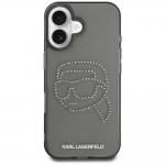 Carcasa Karl Lagerfeld IML, Logo Karl din cristale, compatibila cu iPhone 16, Negru 4 - lerato.ro