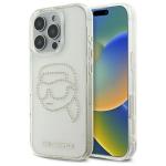 Carcasa Karl Lagerfeld IML, Logo Karl din cristale, compatibila cu iPhone 16 Pro Max, Transparent 2 - lerato.ro