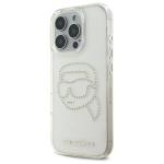 Carcasa Karl Lagerfeld IML, Logo Karl din cristale, compatibila cu iPhone 16 Pro Max, Transparent 3 - lerato.ro