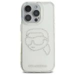 Carcasa Karl Lagerfeld IML, Logo Karl din cristale, compatibila cu iPhone 16 Pro Max, Transparent 4 - lerato.ro
