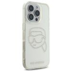 Carcasa Karl Lagerfeld IML, Logo Karl din cristale, compatibila cu iPhone 16 Pro Max, Transparent 5 - lerato.ro