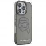 Carcasa Karl Lagerfeld IML, Logo Karl din cristale, compatibila cu iPhone 16 Pro, Negru 5 - lerato.ro