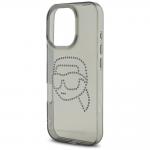 Carcasa Karl Lagerfeld IML, Logo Karl din cristale, compatibila cu iPhone 16 Pro, Negru 7 - lerato.ro