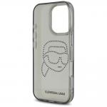 Carcasa Karl Lagerfeld IML, Logo Karl din cristale, compatibila cu iPhone 16 Pro, Negru 8 - lerato.ro