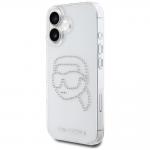 Carcasa Karl Lagerfeld IML, Logo Karl din cristale, compatibila cu iPhone 16, Transparent 3 - lerato.ro