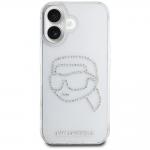 Carcasa Karl Lagerfeld IML, Logo Karl din cristale, compatibila cu iPhone 16, Transparent 4 - lerato.ro