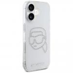 Carcasa Karl Lagerfeld IML, Logo Karl din cristale, compatibila cu iPhone 16, Transparent 5 - lerato.ro