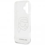 Carcasa Karl Lagerfeld IML, Logo Karl din cristale, compatibila cu iPhone 16, Transparent 8 - lerato.ro