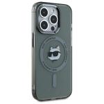 Carcasa Karl Lagerfeld IML Metal Choupette Head, cu MagSafe, compatibila cu iPhone 15 Pro Max, Negru 3 - lerato.ro