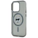 Carcasa Karl Lagerfeld IML Metal Choupette Head, cu MagSafe, compatibila cu iPhone 15 Pro Max, Negru 4 - lerato.ro