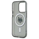 Carcasa Karl Lagerfeld IML Metal Choupette Head, cu MagSafe, compatibila cu iPhone 15 Pro Max, Negru 5 - lerato.ro