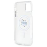 Carcasa Karl Lagerfeld IML Metal Choupette Head, cu MagSafe, compatibila cu iPhone 11, Alb 8 - lerato.ro