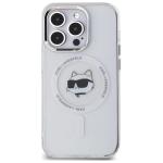 Carcasa Karl Lagerfeld IML Metal Choupette Head, cu MagSafe, compatibila cu iPhone 13, Alb 2 - lerato.ro