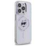 Carcasa Karl Lagerfeld IML Metal Choupette Head, cu MagSafe, compatibila cu iPhone 13, Alb 5 - lerato.ro