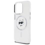 Carcasa Karl Lagerfeld IML Metal Choupette Head, cu MagSafe, compatibila cu iPhone 13, Alb 7 - lerato.ro