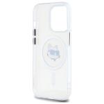 Carcasa Karl Lagerfeld IML Metal Choupette Head, cu MagSafe, compatibila cu iPhone 13, Alb 8 - lerato.ro