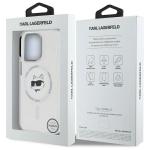 Carcasa Karl Lagerfeld IML Metal Choupette Head, cu MagSafe, compatibila cu iPhone 13, Alb 9 - lerato.ro